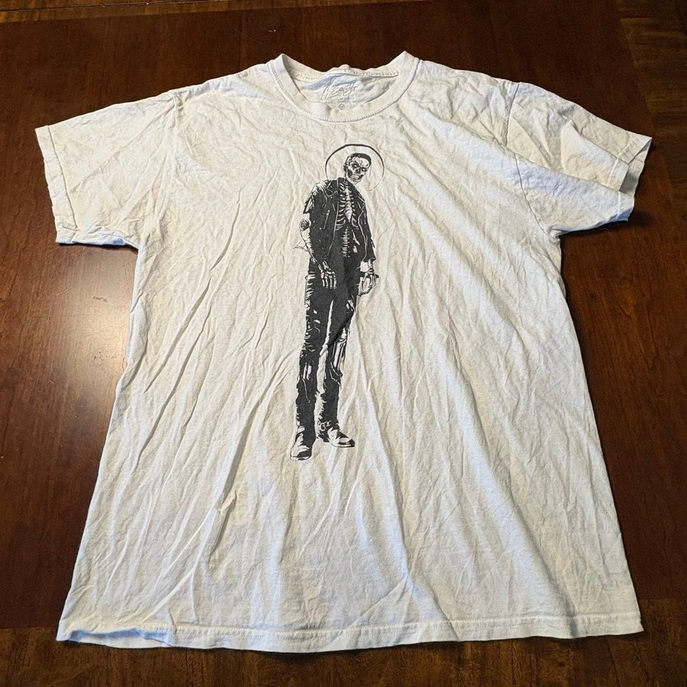 G-Eazy‎ Skeleton Graphic T-Shirt White Men's Medium